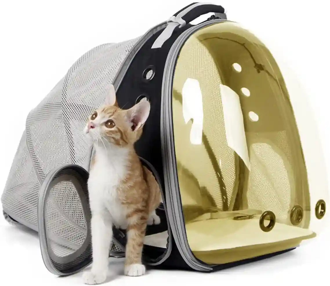 expandable-pink-cat-backpack-carrier-fit-up-to-12-lbs-space-capsule-clear-bubble-window-pet-carrier-backpack-for-kitten-bunny-rabbit-and-small-puppy