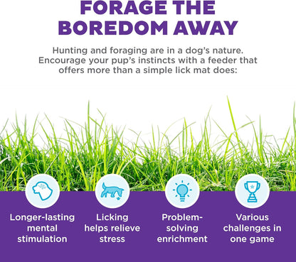 Outward Hound by Nina Ottosson Lickin’ Layers 3-In-1 Interactive Dog Feeder Puzzle, Lick Mat & Slow Feeder Bowl - Mental Stimulation Toy for Medium & Large Dogs, 2 Cup Capacity, 10.4 in X 2.8 In3