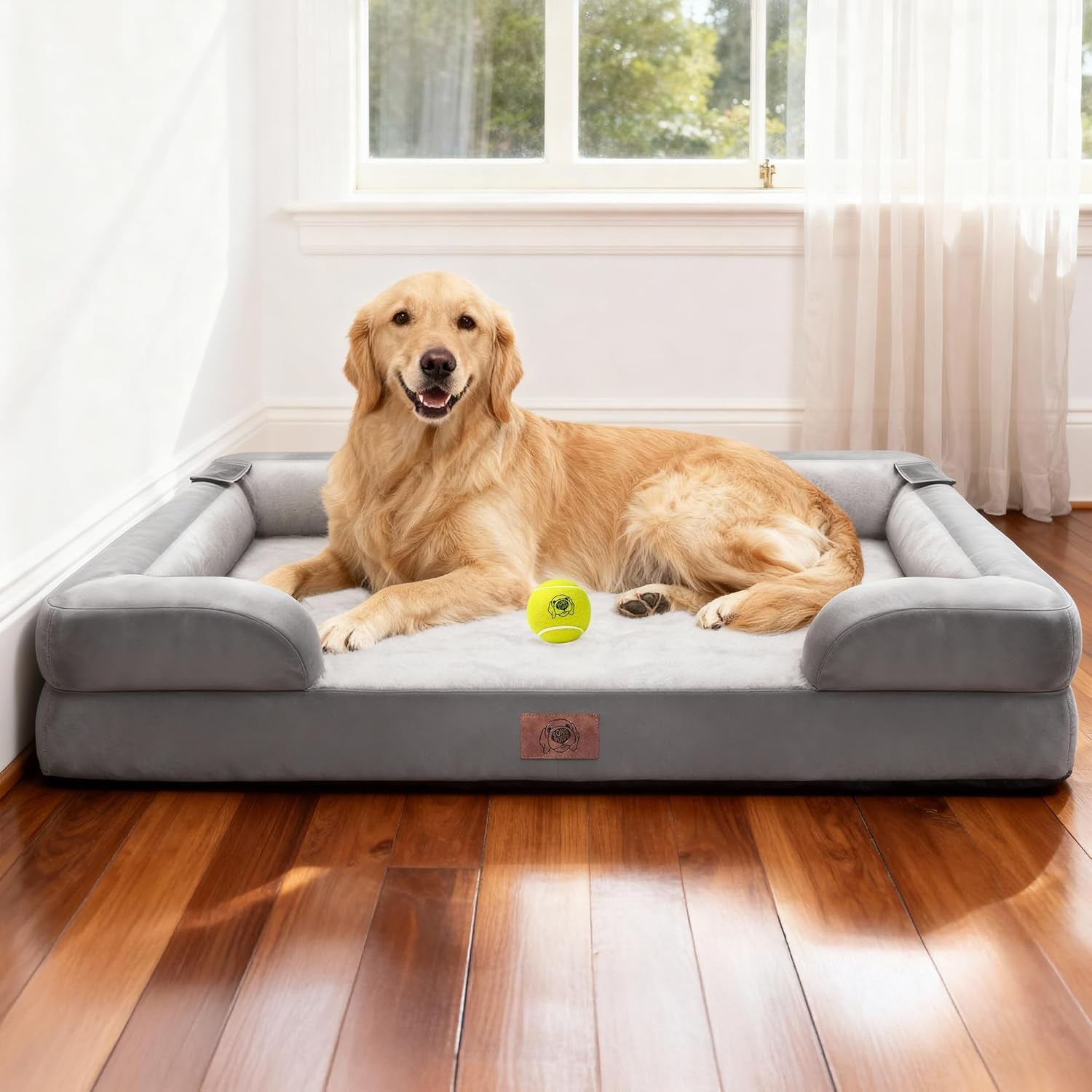 waterproof-orthopedic-dog-bed-for-extra-large-sized-dogs-memory-foam-pet-bed-sofa-with-bolster-dog-couch-with-washable-cover-non-slip-bottom-42x30-inch-grey