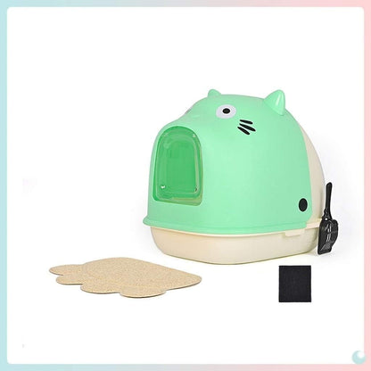 Dog Potty Training Toilet ﻿ Fully Enclosed Cat Litter Basin Semi-Closed Toilet, Large Creative Box, Easy to Clean and Durable Pan（Black）(D)9