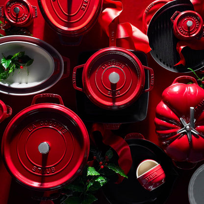 STAUB Cast Iron Dutch Oven 7-Qt Oval Cocotte, Made in France, Serves 7-8, Cherry8