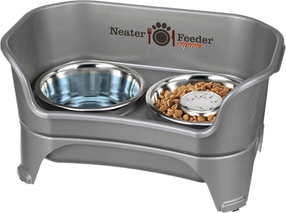 Neater Feeder Express Mess Proof Dog Bowls Elevated for Small Breeds under 15 Lb, Made in USA, No Spill Raised Dog Food Bowl Stand, Stainless Steel Food and Water Bowl Set, Feeding Station, Cappuccino14