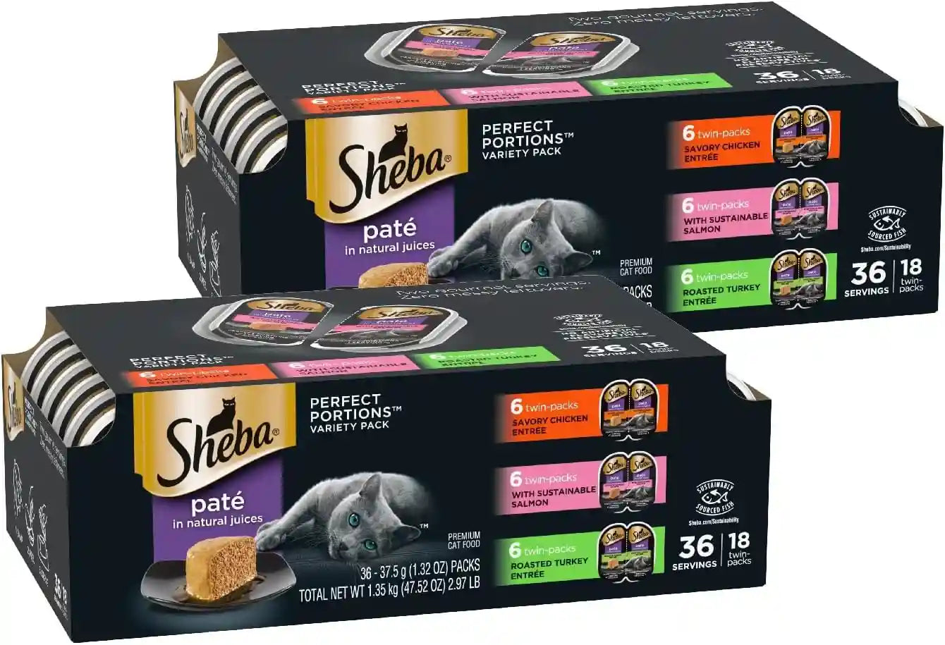 sheba-perfect-portions-pate-wet-cat-food-seafood-variety-2-6-oz-24-ct-grain-free-made-in-usa-sustainable-salmon-signature-seafood-whitefish-tuna-no-artificial-flavors-twin-pack-trays