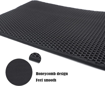 XKMT- Animal Pet Supplies Cats Litter & Housebreaking 75X58 Black Cat Litter Mat Double Layer Pad Trapper Folding Pad EVA Foam Rubber5