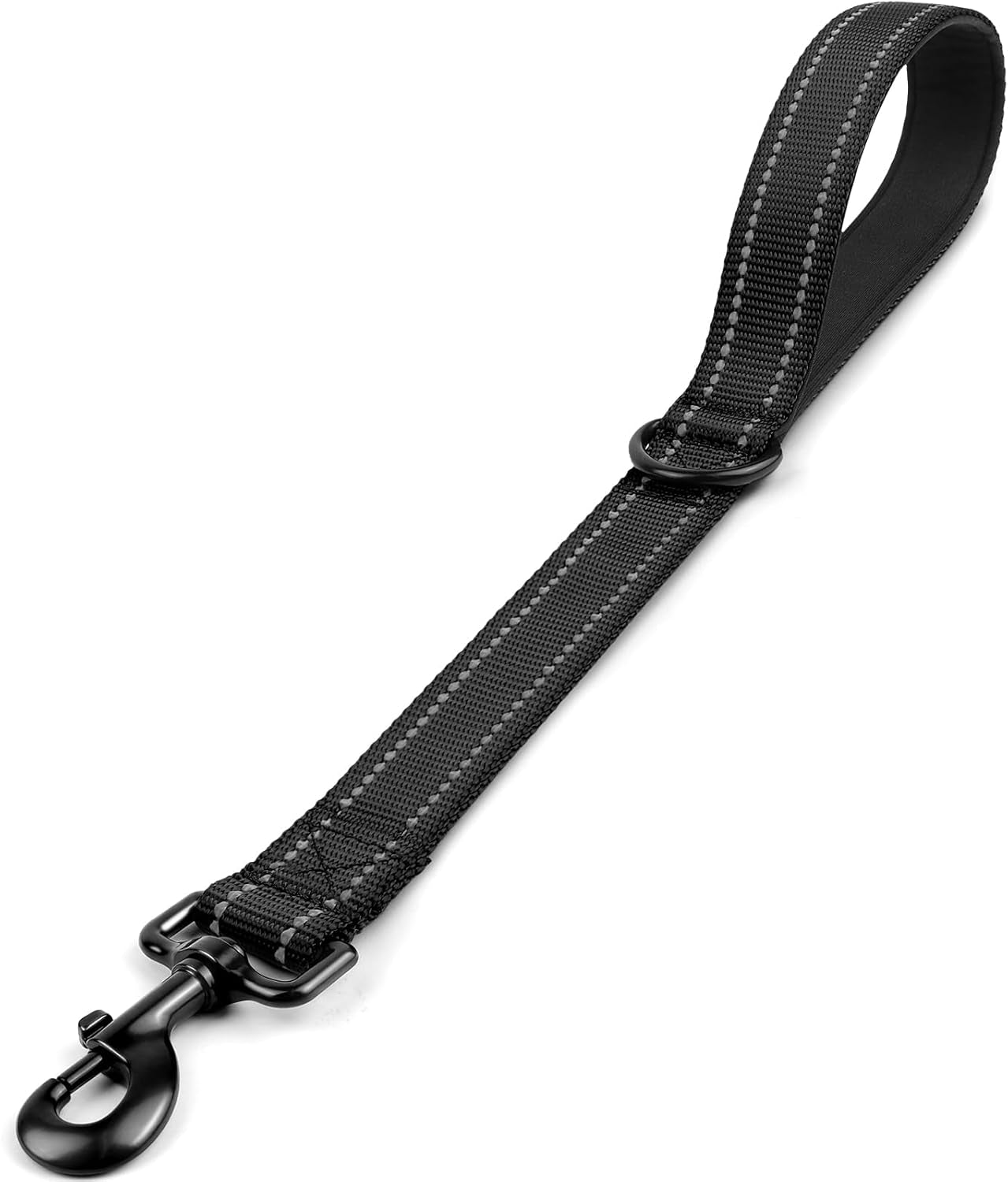 joytale-short-dog-leash-for-close-control-training-18-black-padded-comfort-handle-reinforced-nylon-webbing-secure-metal-clip-for-busy-streets-heel-training