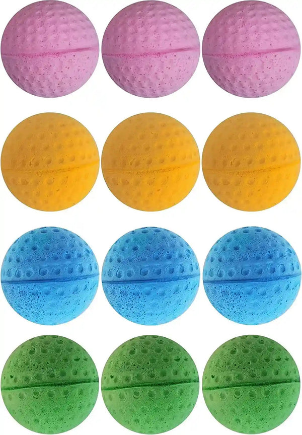 Cat Foam Ball Cat Sponge Ball Toy Soccer Toy (12Pack)1