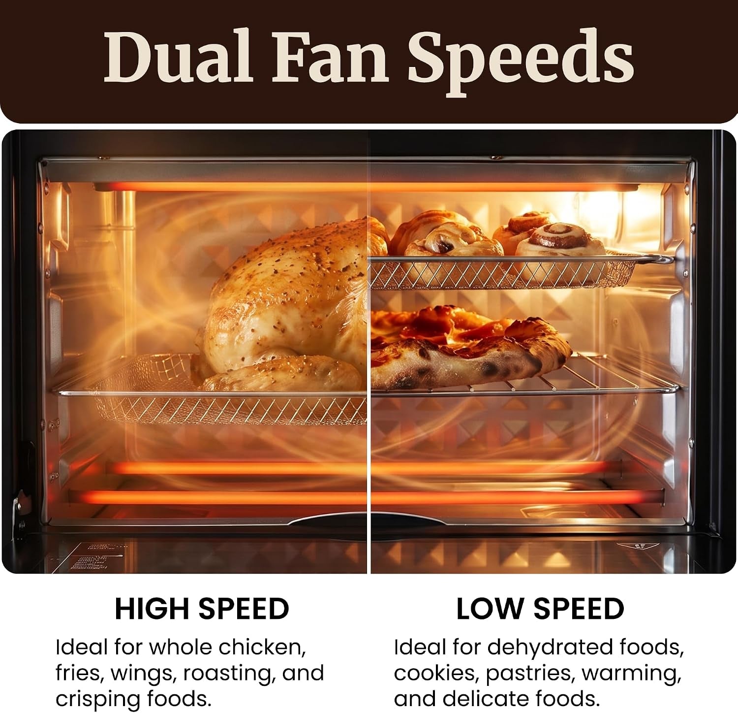 23l-air-fryer-toaster-oven-10-in-1-convection-black-eaf9320-dual-fan-speeds-1600w-10-presets-and-oven-light
