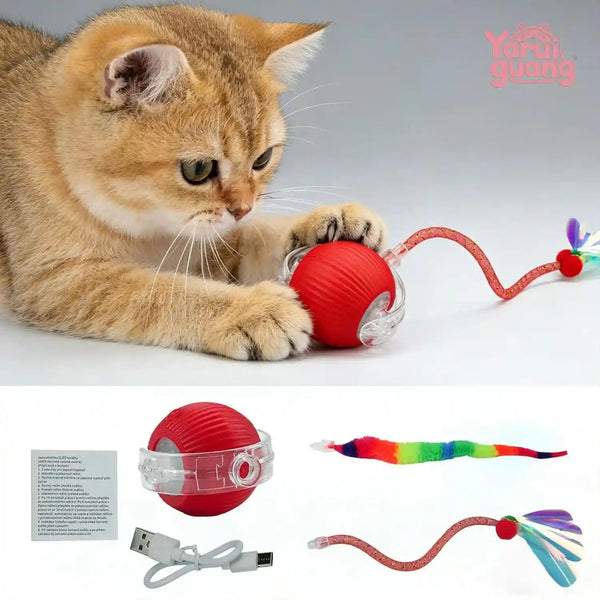 Interactive Cat Toy Ball, Smart Moving Pet Toy for Cats & Dogs | Cat Toys for Indoor Cats | Speedy Tail 2.0 Cat Toy|Cat Teaser Toy|Interactive Motion Activated Cat Toys| Stimulating Cat Toys8