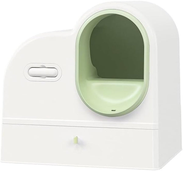 Pet Supplies, Enclosed Cat Litter Box with Drawer, Splash Proof Large Space Pan(Gray)8