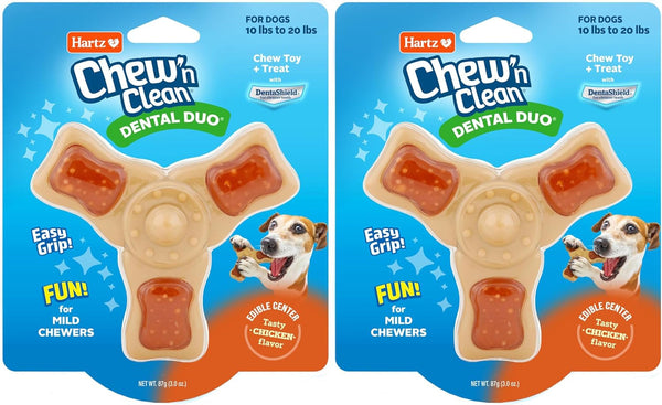 Hartz Chew ‘N Clean Chew Toy and Treat in One Chicken Flavored Tri-Point Dog Toy, Small11