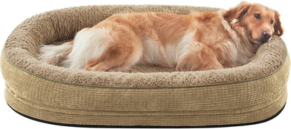 JOEJOY Orthopedic Dog Beds Large Sized Dog, XL Egg-Crate Memory Foam Pet Couch Bed with Bolster Sides, Waterproof Lining, Removable Washable Cover & Non-Slip Bottom, Grey17