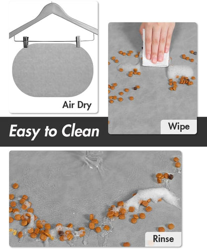 Absorbent Dog Food Mat-Cat Dog Mat for Food and Water Bowl, Quick Dry Pet Food Mat, No Stains Dog Feeding Mat, Dog Accessories Pet Supplies Mat-Dog Water Bowl Mat for Messy Drinkers3