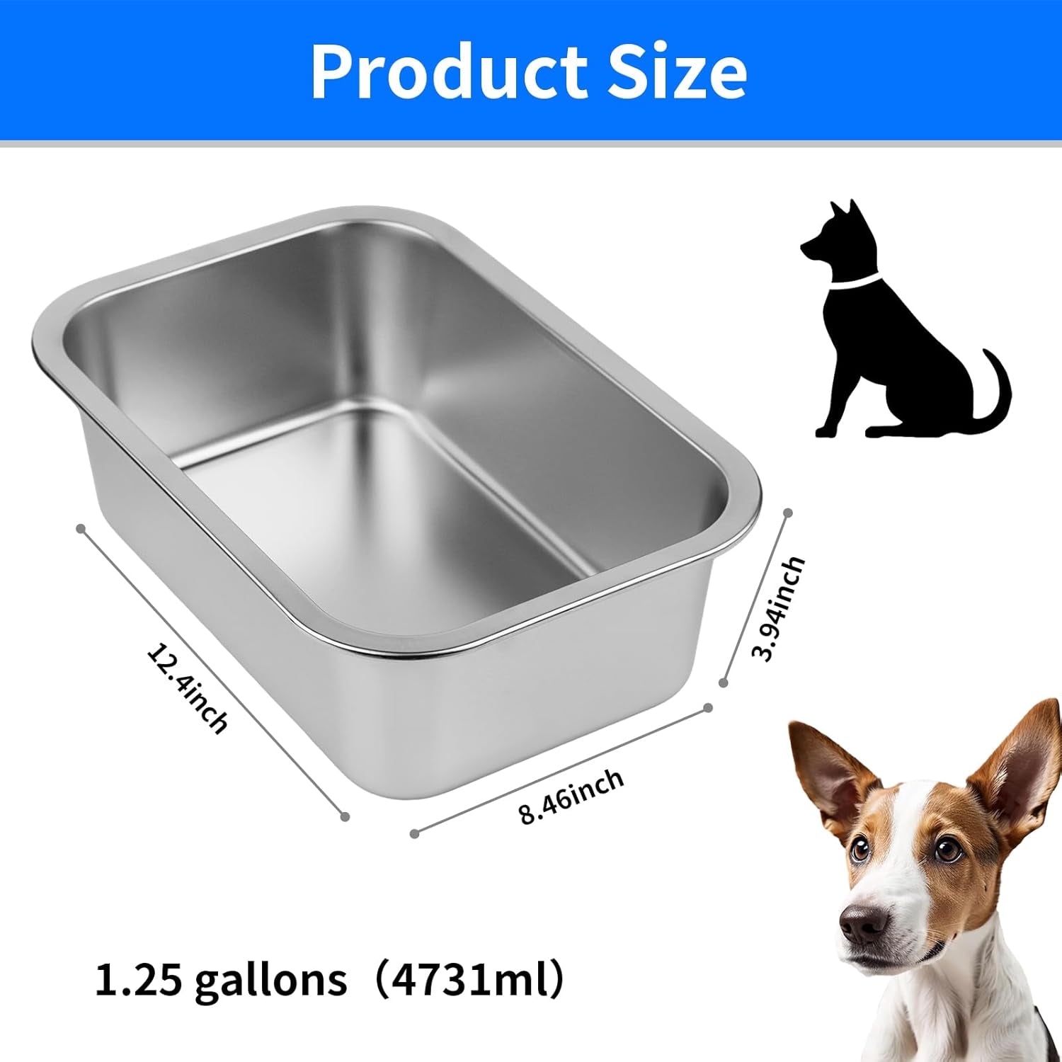 ohtomber-1-25-gallons-stainless-steel-dog-bowl-big-pet-water-food-bowl-no-spilling-outdoor-feeder-dish-plate-for-indoor-outdoor-feeding-fits-big-extra-large-dogs-cats-all-pets