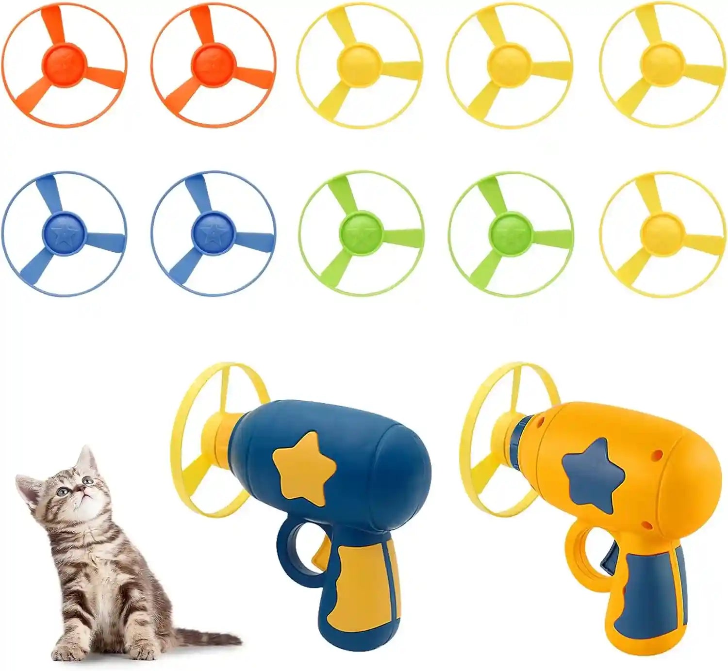 andiker-cat-fetch-toy-interactive-kitten-flying-disc-launcher-toy-with-5-colorful-flying-propellers-for-cat-enrichment-flying-saucer-toy-for-cats-for-training-and-chasing-blue