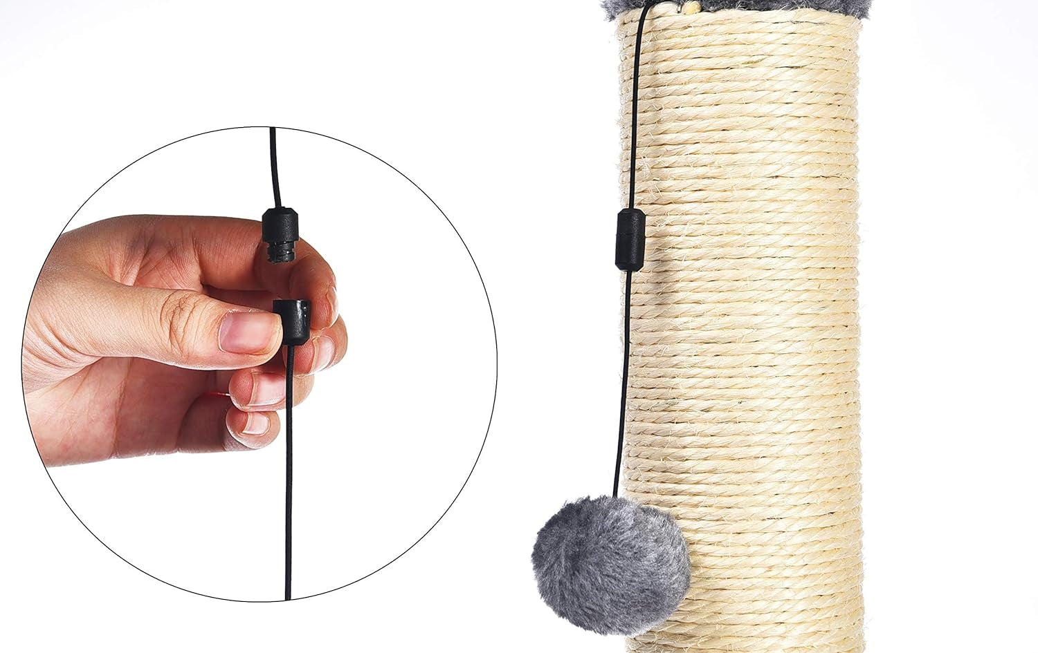 amazon-basics-cat-scratching-post-for-indoor-cats-kittens-medium-31-5h-cat-furniture-with-dangling-ball-toy-grey