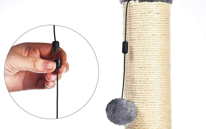 Amazon Basics Cat Scratching Post for Indoor Cats & Kittens, Medium (31.5"H), Cat Furniture with Dangling Ball Toy, Grey3