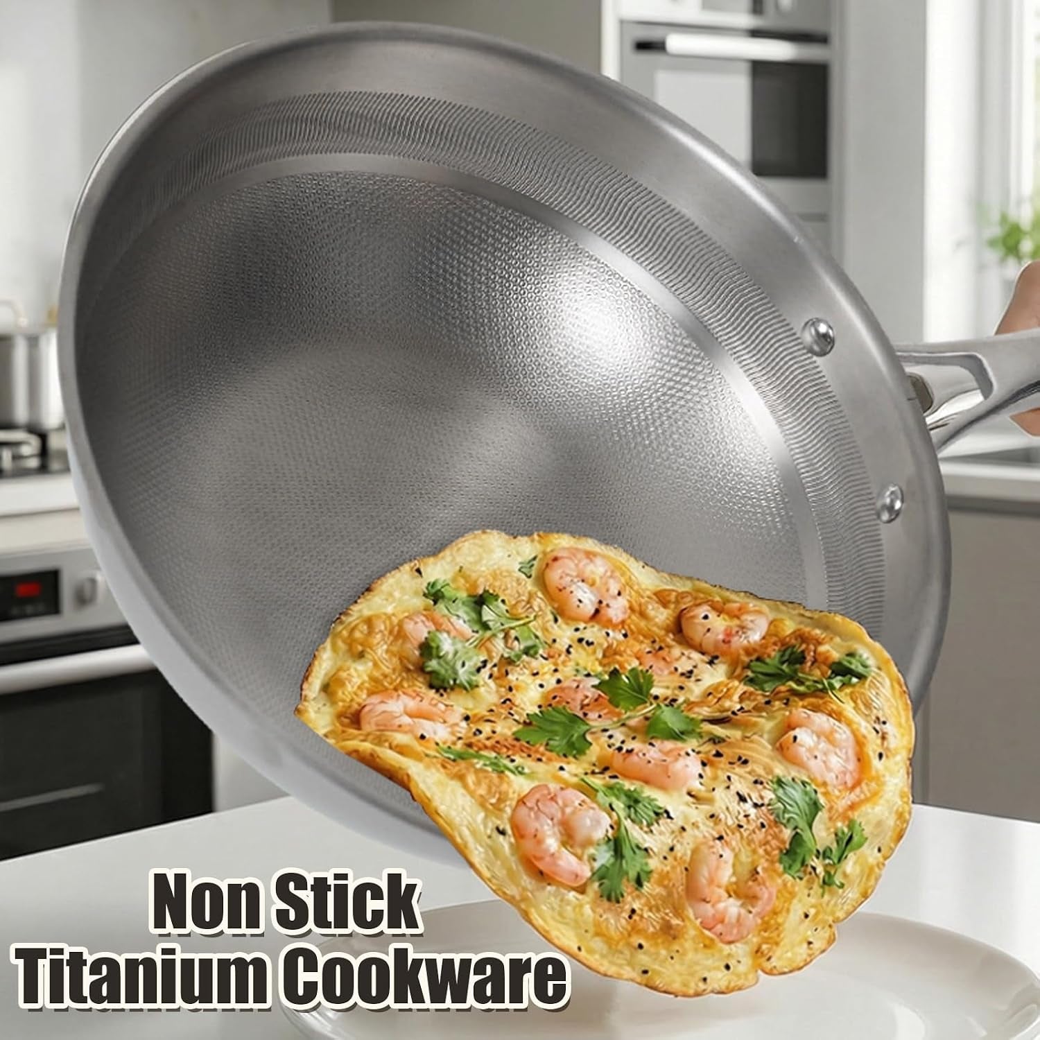 titanium-hammered-wok-with-lid-pure-no-coating-non-stick-titanium-pans-for-cooking-flat-bottom-wok-ultra-durable-scratch-resistant-compatible-with-all-cooktops-12-6in