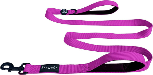Shawnco Dream Walk Dog Leash- Premium, Nylon Pet Leash with Soft Neoprene Handle for Small, Medium and Large Dogs (ICY Lilac, M/L 6FT W/ 2 Handles)32