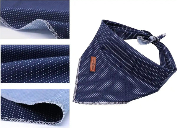 Lionet Paws Dog Bandana for Small Medium Large Dogs, Cat Kerchief Blue DOIT, Triangle Bibs Scarf for Girl or Boy7