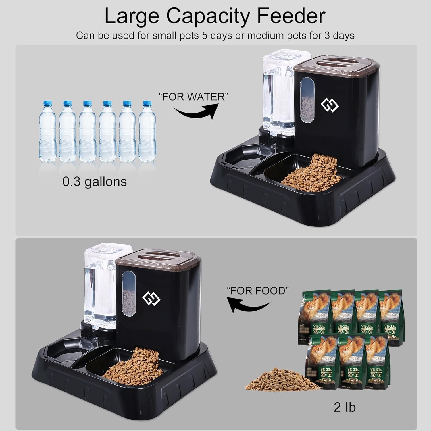 gravity-cat-feeder-automatic-water-dispenser-3-in-1-cat-feeding-station-with-absorbent-feeding-mat-spill-proof-automatic-cat-feeder-for-indoor-cats-small-dogs-multi-pet-homes