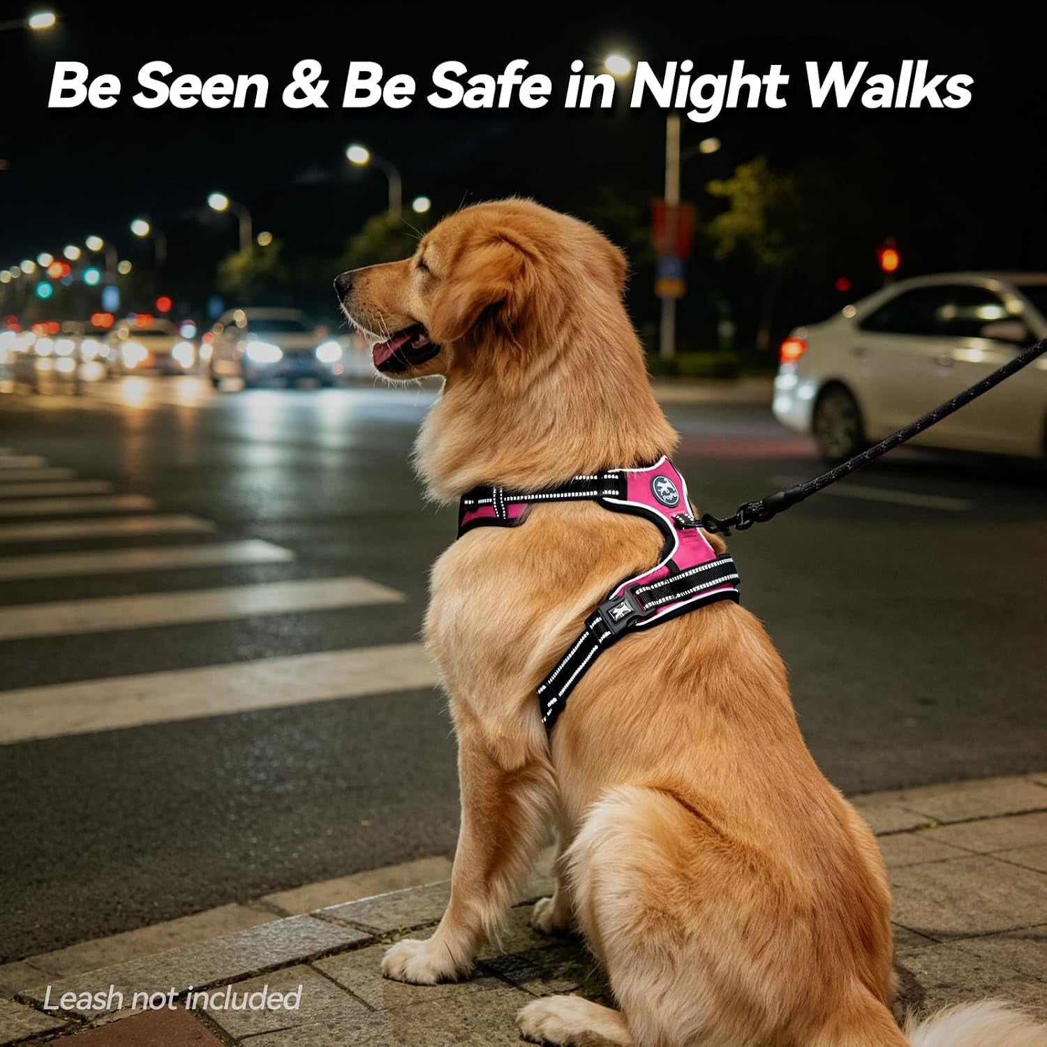 poypet-no-pull-dog-harness-no-choke-front-lead-dog-reflective-harness-adjustable-soft-padded-pet-vest-with-easy-control-handle-for-small-to-large-dogspink-medium