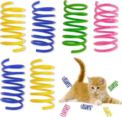 Cat Spring Toys 20 Packs Colorful Plastic Spring Coils Attract Cats to Swat, Bite, Cat Toys for Indoor Cats for All Breeds1