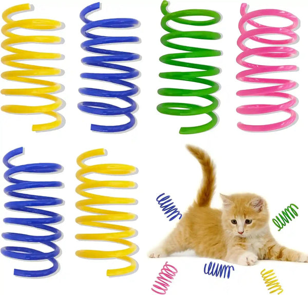 Cat Spring Toys 20 Packs Colorful Plastic Spring Coils Attract Cats to Swat, Bite, Cat Toys for Indoor Cats for All Breeds1