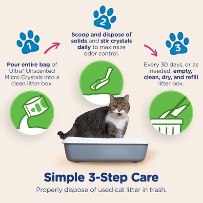 Ultra Micro Crystals Cat Litter - 99.9% Dust Free, Soft on Paws, Fragrance Free - 5 Lbs.5