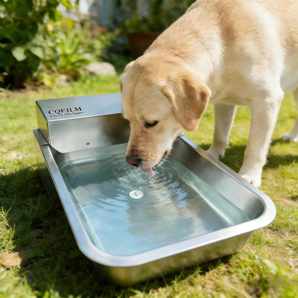 Automatic Dog Water Dispenser 3-Gallon Stainless Steel Outdoor Drinking Bowl for Large Dogs,Self-Filling Water Bowl with a Filter Design to Filter Large Debris(11L-B)7