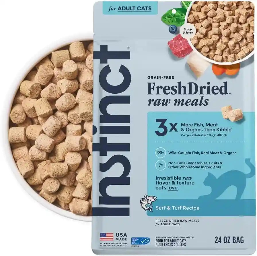 instinct-freeze-dried-raw-meals-natural-cat-food-chicken-9-5-oz-bag-freshdried-raw-93-meat-organs-7-non-gmo-vegetables-fruits-other-wholesome-ingredients-supports-overall-vitality