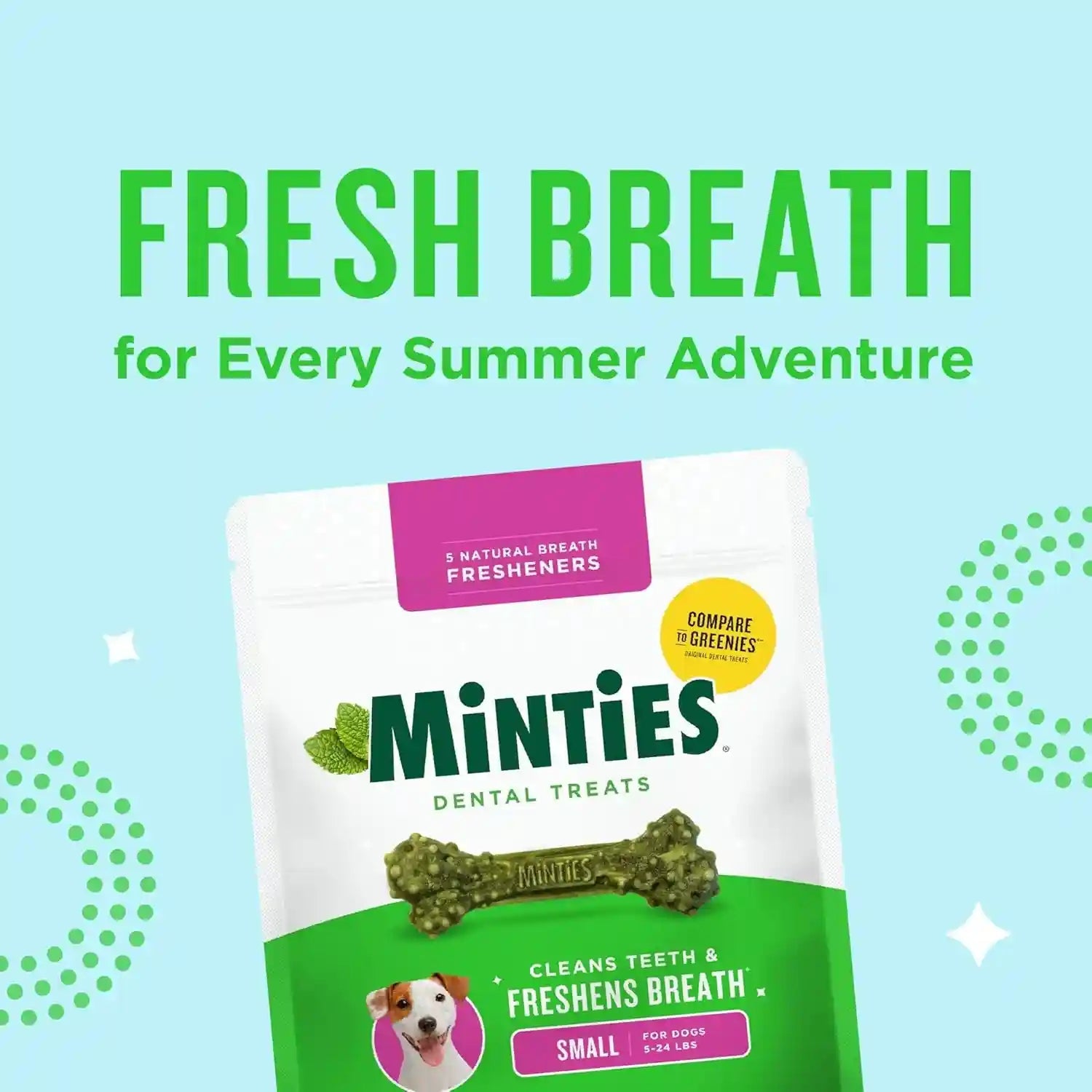 minties-dog-dental-bone-treats-tiny-small-dental-dog-treats-16-ounces-cleans-teeth-fight-bad-breath-removes-plaque-and-tartar-40-count