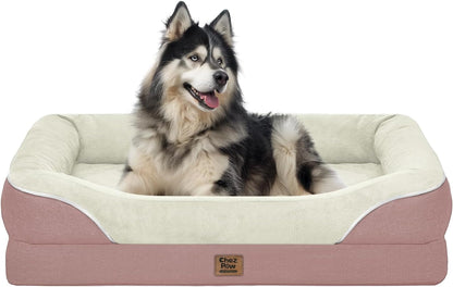 Chez Paw Waterproof Orthopedic XL Dog Bed for Large and Extra Large Dogs | Egg Crate Foam, 4-Sided Bolster Support, Waterproof Liner, Non-Slip Bottom, Machine Washable Cover, 42 X 30 Inch13