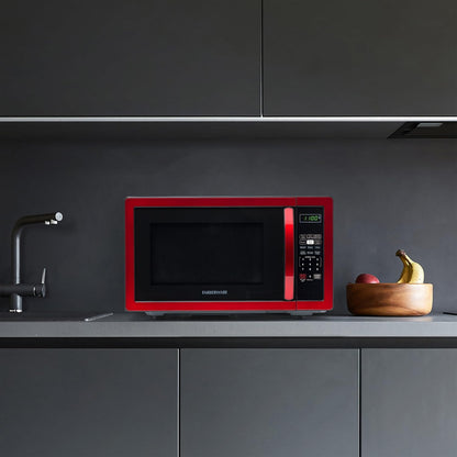 1.1 Cu. Ft. Countertop Microwave Oven – 1000 Watts Power, Auto Cook Settings, Defrost, Easy Clean and Child Safety Lock - Metallic Red7