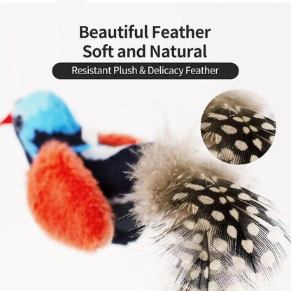 Catnip Cat Toys Satisfy Cat'S Natural Hunting Instintion for Indoors Cats Feather Toys Interactive with Lifelike Chirp Sound Chirping Bird Kitten Toy (2 Pack)4