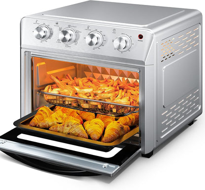 Multifunctional Convection Toaster Oven Air Fryer Combo, All-In-One Countertop Oven for Healthy Oil-Free Cooking, Adjustable Temp & Time Control, Family Size9