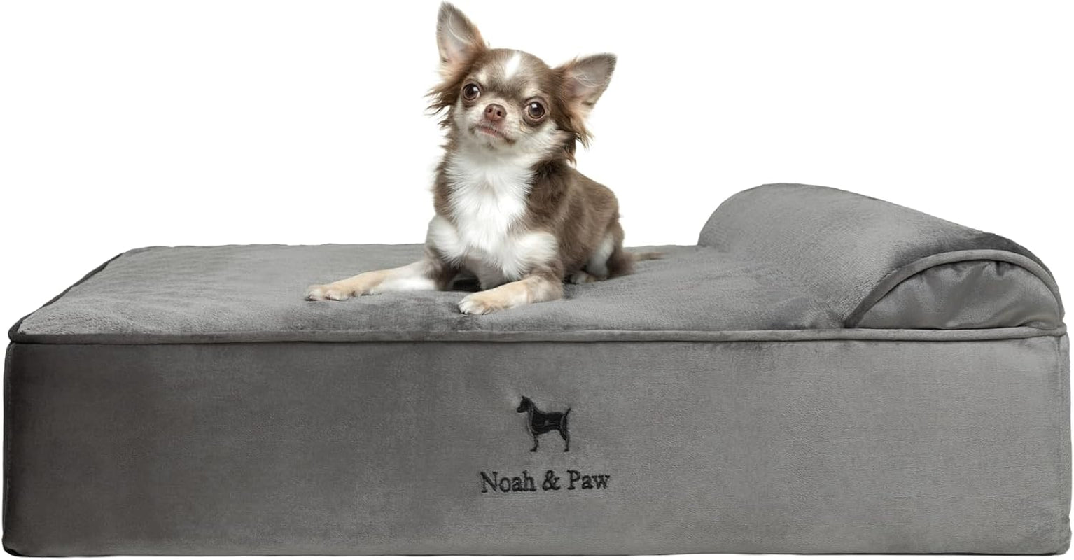 noah-paw-large-dog-bed-35x25x8-7-inch-orthopedic-dog-beds-eggshell-memory-foam-infused-with-cooling-gel-water-resistant-machine-washable-includes-inner-cover-velvet-collection