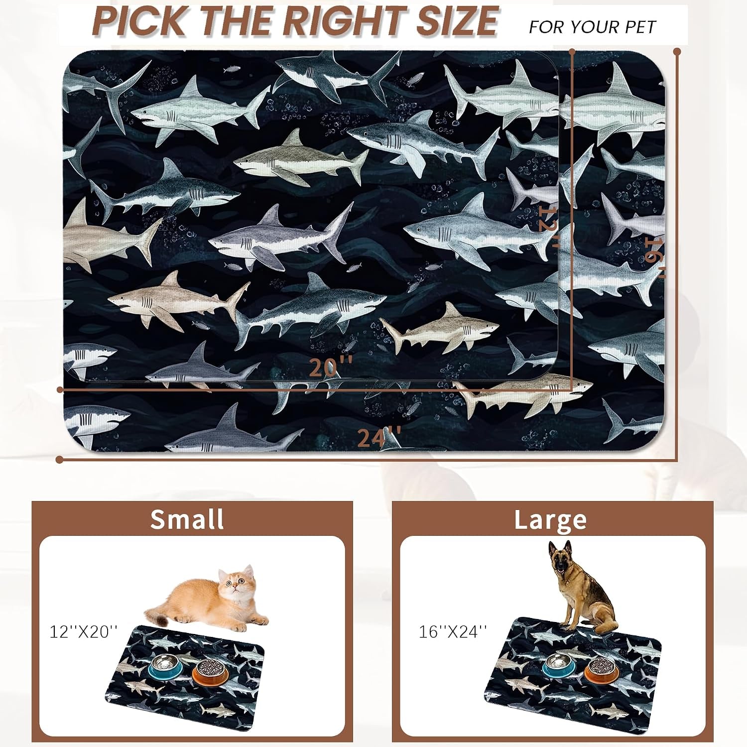 cute-shark-dog-cat-food-mat-absorbent-pet-feeding-mat-with-rubber-backing-non-slip-water-bowl-placemat-indoor-pet-accessories-supplies-12x20