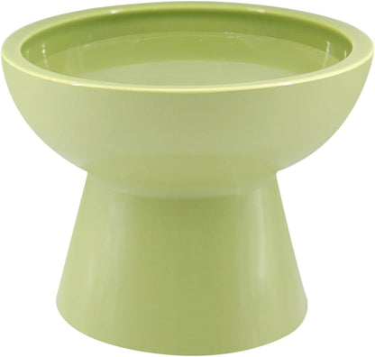 Loejan Elevated Cat Food and Water Bowls Set, Extra Wide and Raised Ceramic Bowls, Anti-Vomit Whisker-Free Pressure Cat Feeder for Kittens to Adult Cats and Small Dogs (White, Water Bowl)10