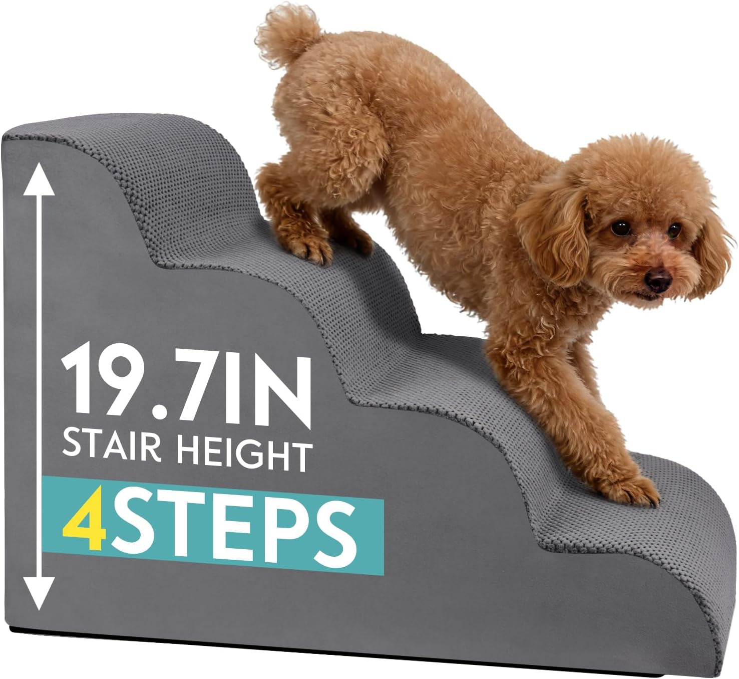dog-stairs-for-small-dogs-19-7-h-pet-stairs-4-steps-ramp-for-puppy-older-cat-stairs-with-whole-30d-high-density-foam-corduroy-fabric-non-slip-bottom-dog-steps-for-bed-and-couch-grey-4-step