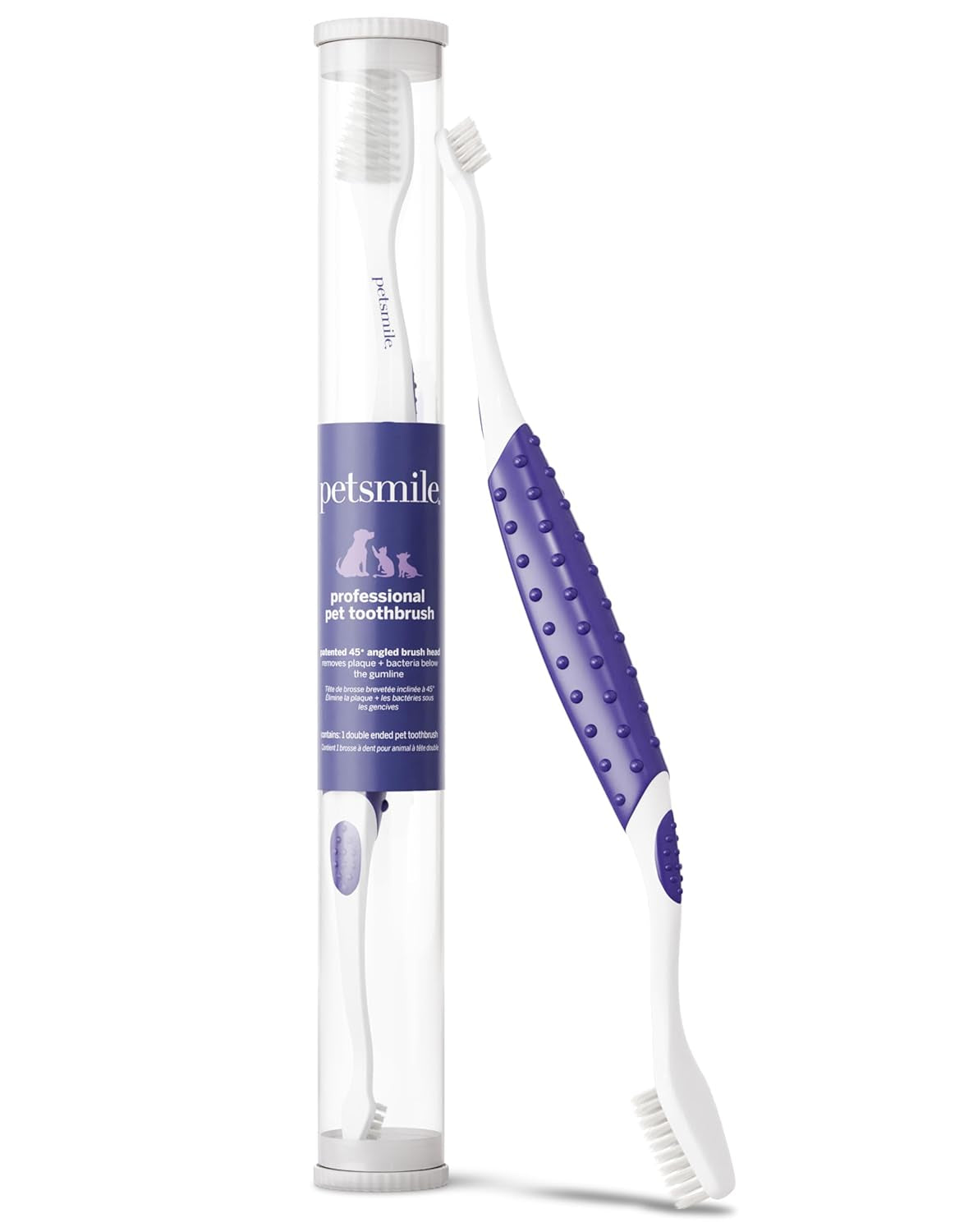 petsmile-professional-pet-toothbrush-patented-45-cats-dogs-patented-45-angled-brush-head-soft-bristles-reaches-below-gumline-small-large-pets-vet-recommended-ergonomic-handle