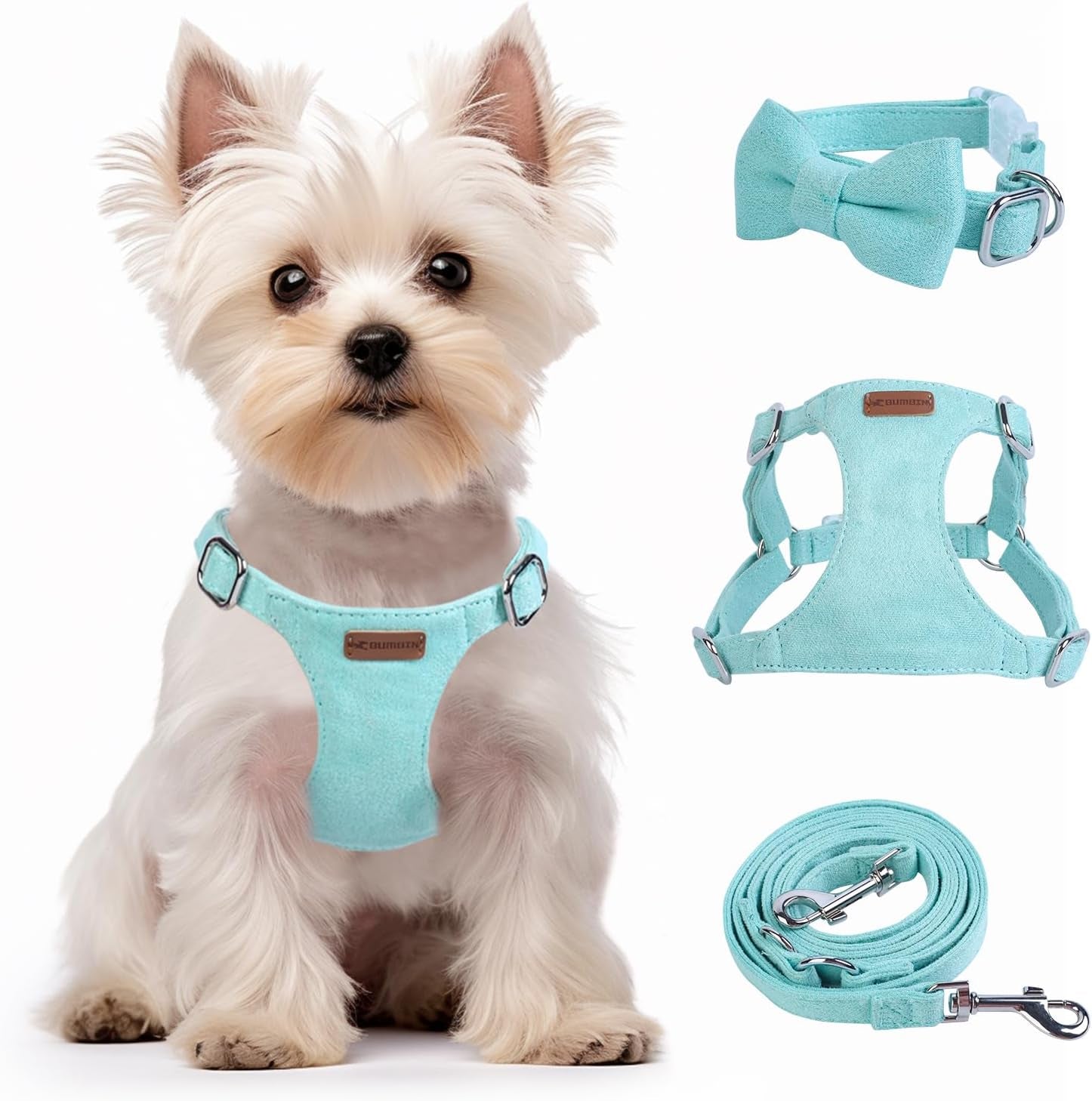 dog-harness-and-leash-set-xxs-no-pull-adjustable-puppy-harness-with-multifunction-pink-dog-leash-and-dog-collar-soft-no-choke-escape-proof-pet-harness-vest-for-small-dogs-and-cats-pink-s
