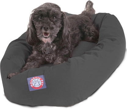 Majestic Pet 40 Inch Bagel Calming Dog Bed Washable – Cozy Soft round Dog Bed with Spine Support for Dogs to Rest Their Head - Fluffy Donut Dog Bed 40X29X9 (Inch) - round Pet Bed Large – Blue27