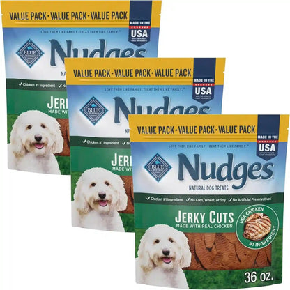 Blue Buffalo Nudges Chicken Jerky Cuts Natural Dog Treats, Tender & Meaty Dog Snacks, Healthy Reward or Training Treat, Made in the USA with Real Chicken, No Artificial Preservatives, 36 Oz.17