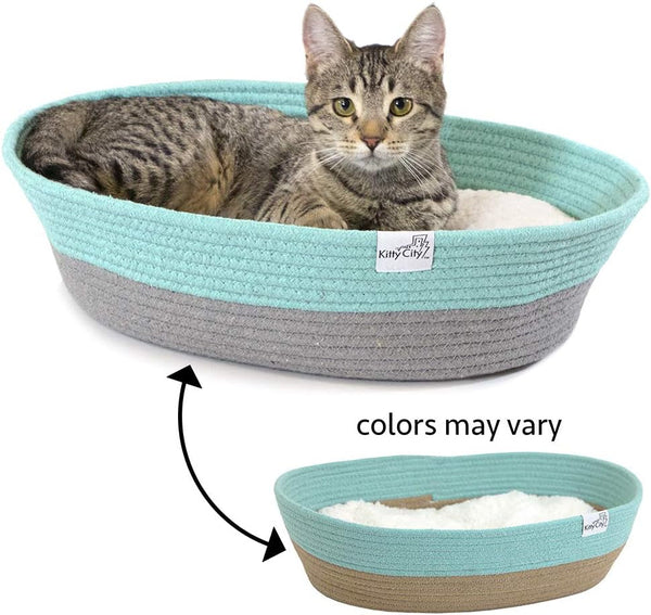 Kitty City Cat Bed, Cotton, 14" W X 19" L X 5" H (Pack of 2)5