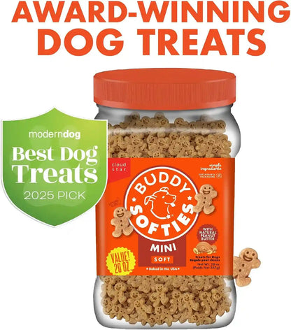 Buddy Softies Soft & Chewy Dog Treats Peanut Butter 20 Oz. Jar6