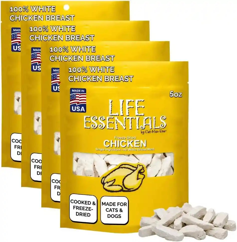 life-essentials-by-cat-man-doo-chicken-5oz-bag-freeze-dried-chicken-cat-dog-treats-healthy-single-ingredient-training-treats-high-protein