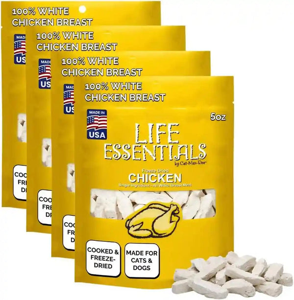 Life Essentials by Cat-Man-Doo | Chicken - 5Oz. Bag | Freeze Dried Chicken Cat & Dog Treats | Healthy, Single Ingredient, Training Treats, High Protein11