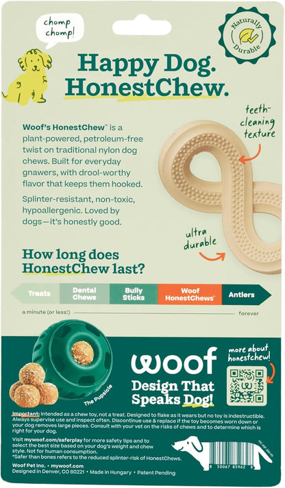 WOOF Honestchew Infinity Dog Chew Toy for Dogs under 25 Lbs | Plant-Based Materials, Easy-Grip Design, Splinter-Resistant, Durable Chew, Supports Dental Care9