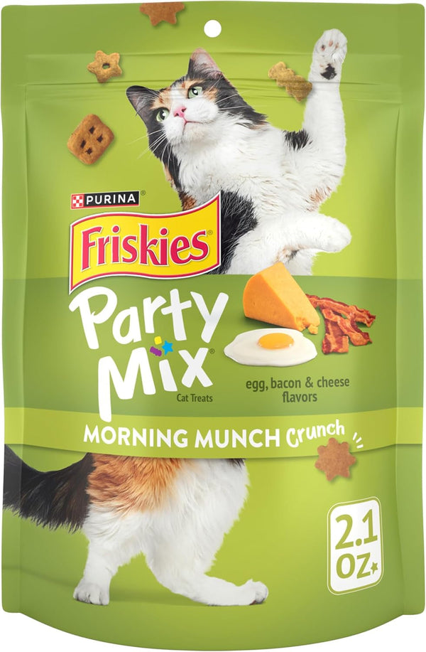 Purina Friskies Party Mix Morning Munch Crunch Cat Treats - (Pack of 10) 2.1 Oz. Pouches1