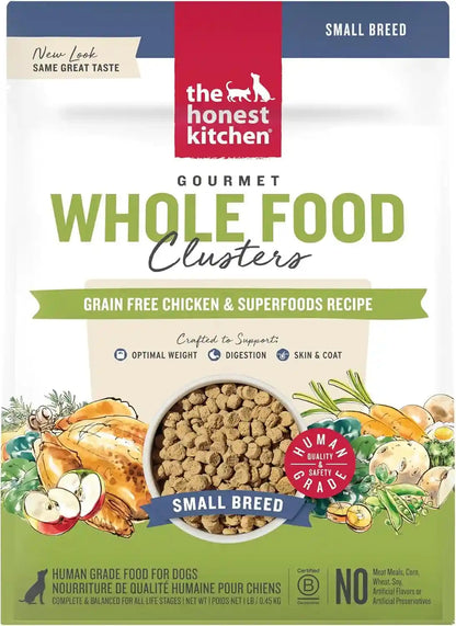 The Honest Kitchen Whole Food Clusters Small Breed Grain Free Chicken Dry Dog Food, 4 Lb Bag13